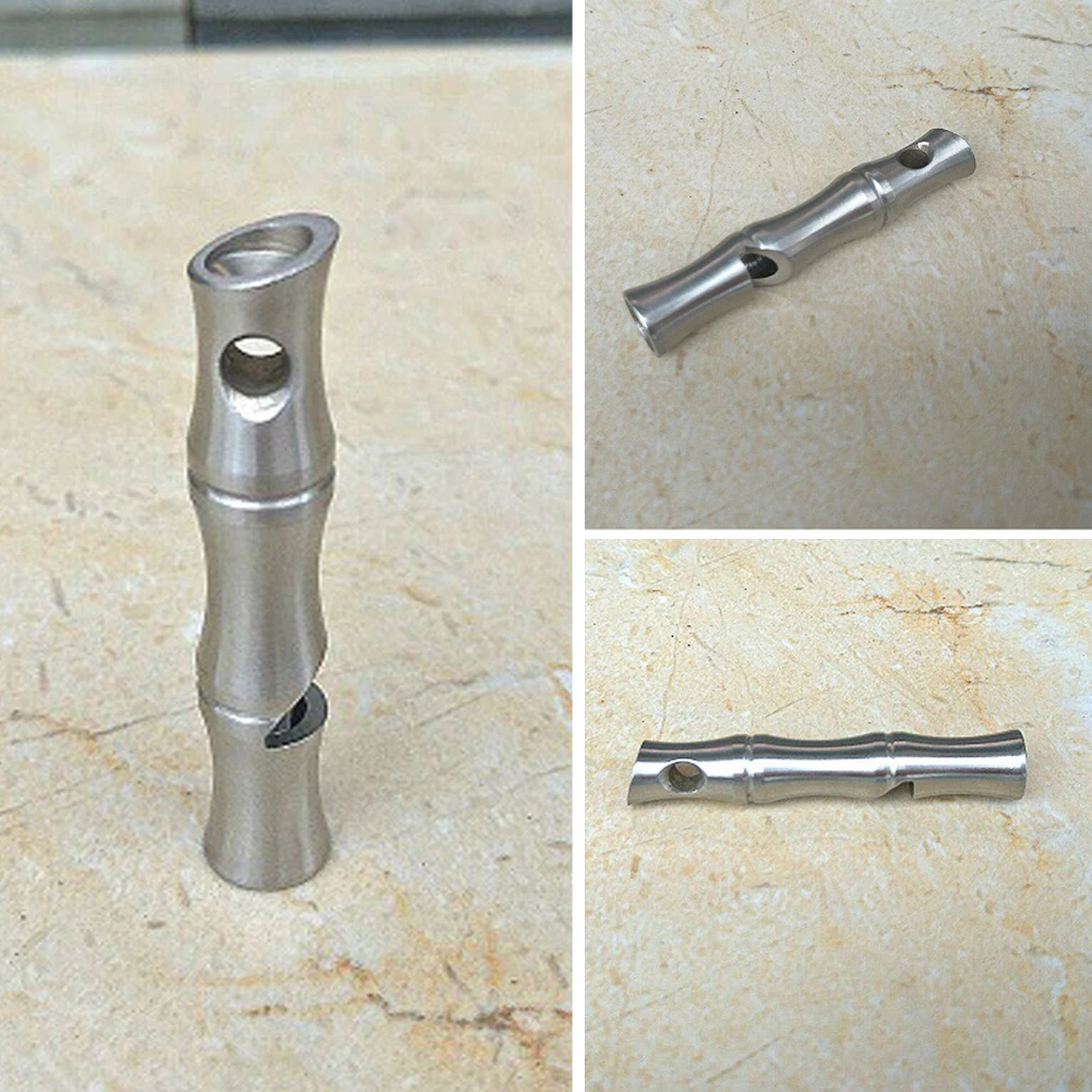 Нержавеющая сталь бамбуковая форма открытый брелок для выживания свисток SOS EDC