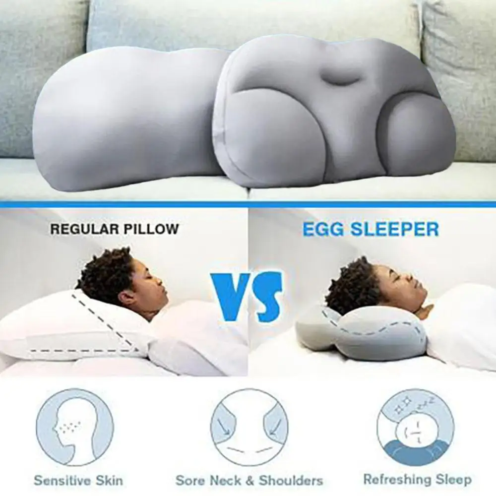 

All-round Sleep Pillow Egg Sleeper Memory Foam Soft Orthopedic Neck Pillow Pain Release Butterfly Shaped Pillow Dropshipping