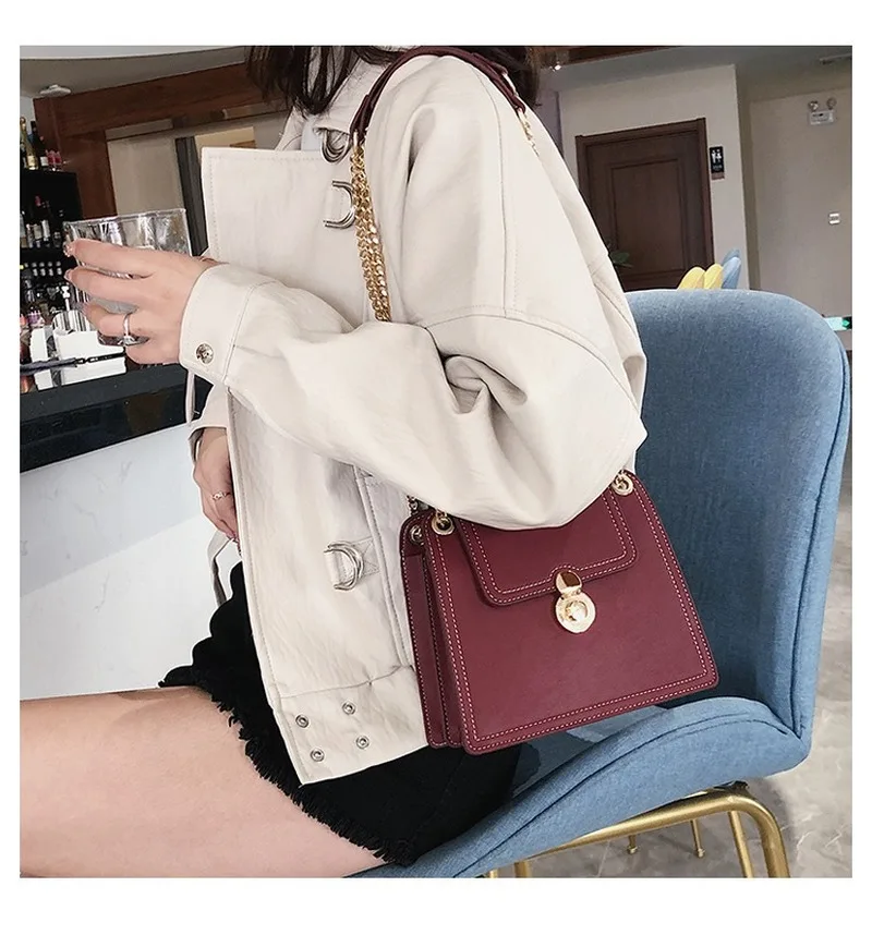 Новинка 2019 красная женская сумка трехмерная маленькая квадратная богиня с