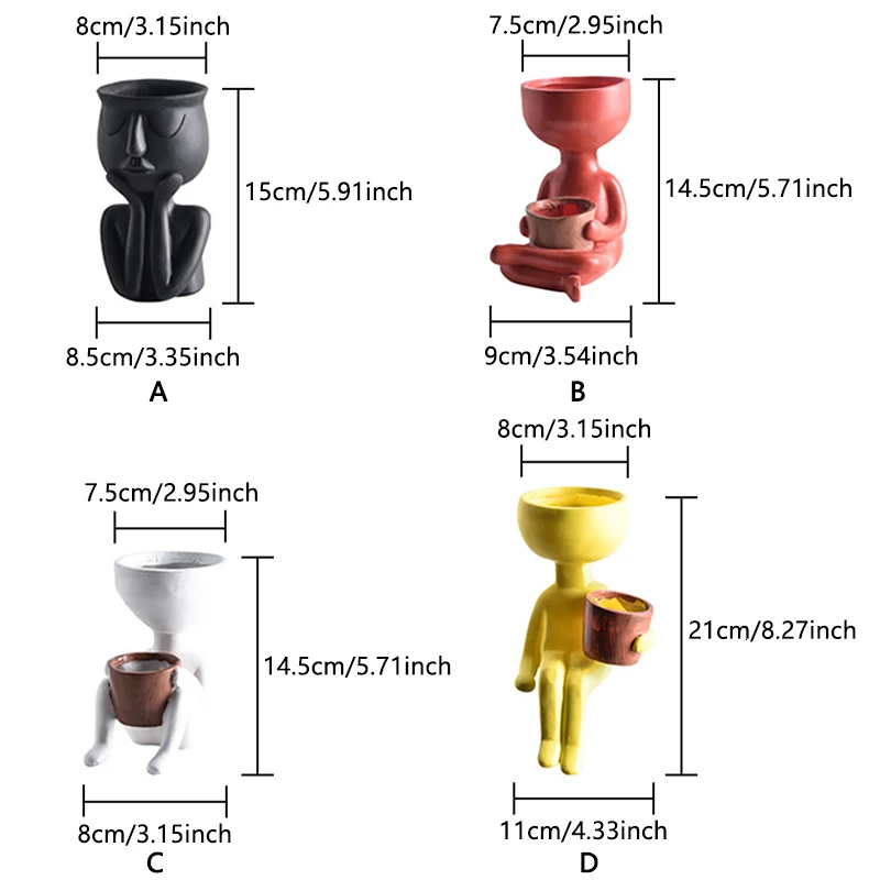 Цветочный горшок с портретом персонажа каучуковый для суккулентов цветочный