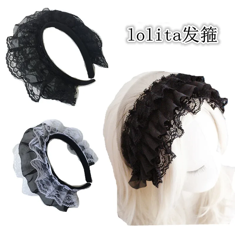 

Free shipping lovely lolita lace bow women hairbands girl's headbands lady's headwear hair accessories headwrap