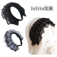 free shipping lovely lolita lace bow women hairbands girls headbands ladys headwear hair accessories headwrap