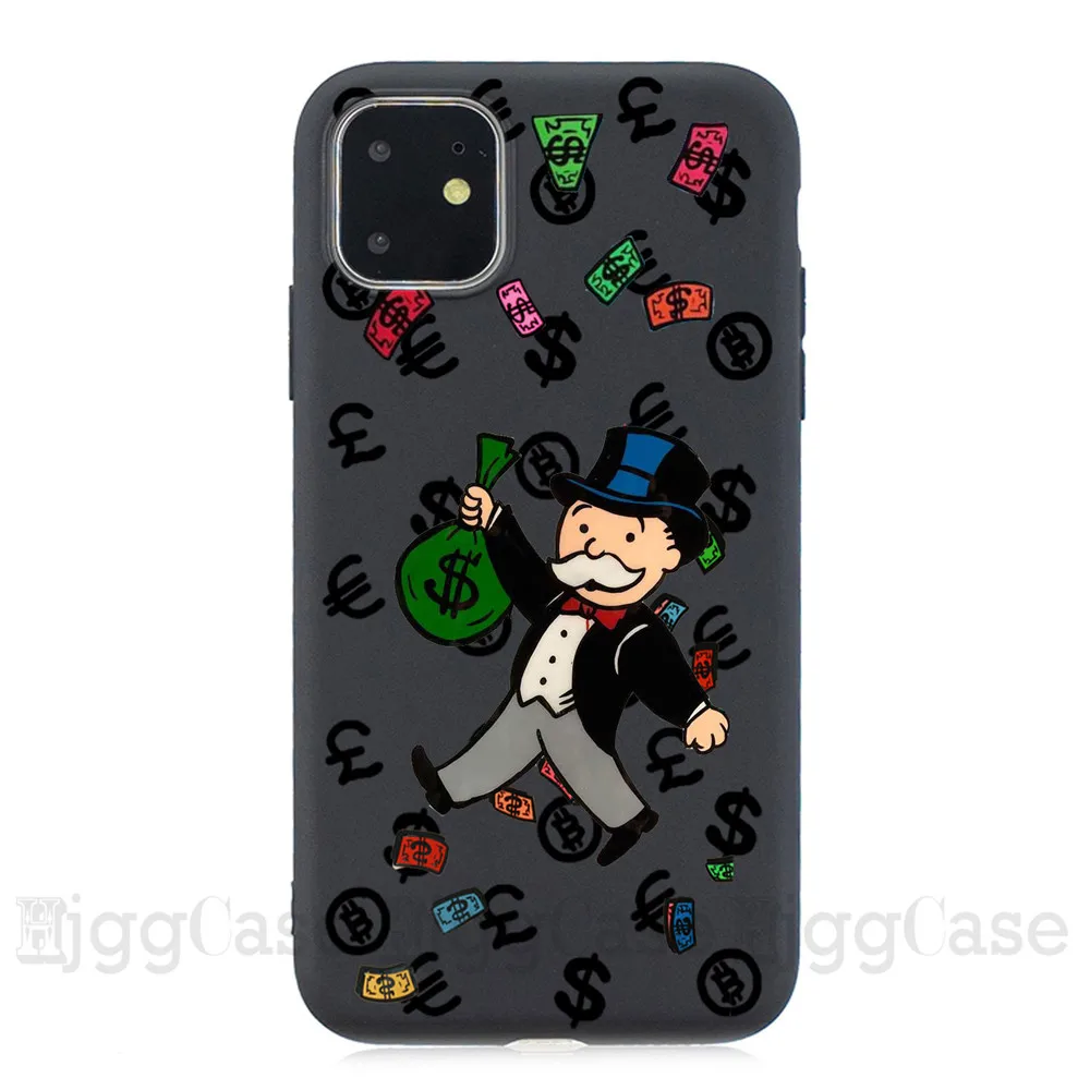 Мультяшный доллар Монополия Мягкий силиконовый чехол для iPhone 11 11 Pro Max X XR Xs Max 5S SE 6 7 8 Plus телефон coque fundas - Color: heise F4454