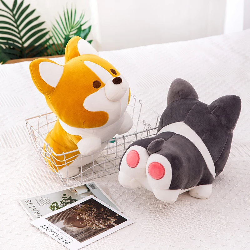 Мягкая милая игрушка плюшевые мультяшные животные Корги из Японии, плюшевая собака Шиба Ину, куклы объятий, наполненные розовые жопки, смешная подушка для детского подарка.