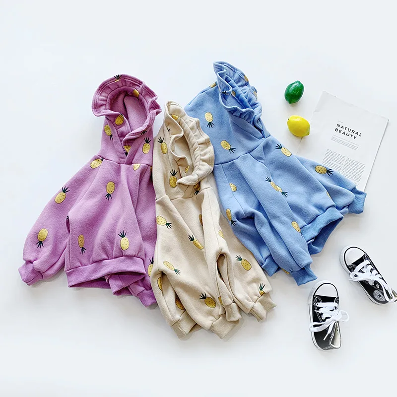 Autumn and Winter Children's Sweater Baby Girl Jacket Kids Girl's Sweatshirts Hooded Tops Children Outfits Clothing