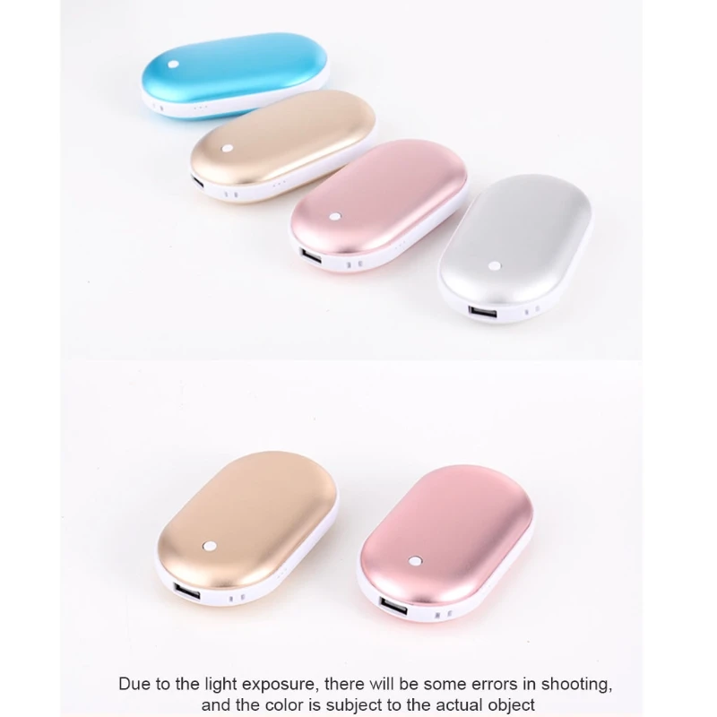 portable mini hand warmer 2 in 1 usb rechargeable cobblestone pocket mobile power bank reusable electric winter heater pxpc free global shipping