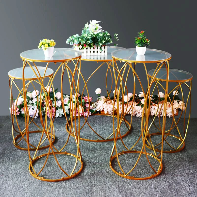 Железный полый цилиндр десертный стол для помещения где встречают гостей