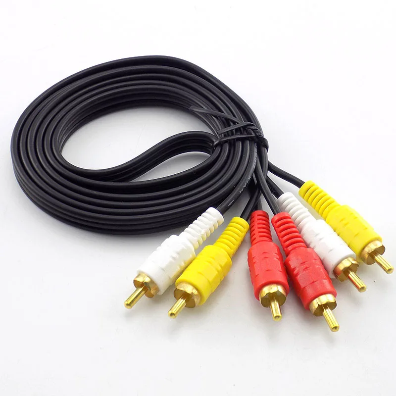 1 5 м 3 RCA к 3RCA папа 4N OFC аудио видео коаксиальный разъем кабель av для домашний dvd