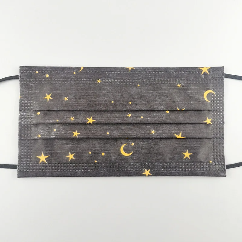 Для взрослых Принт со звездой Обувь одноразовая маска для лица аэродинамическим