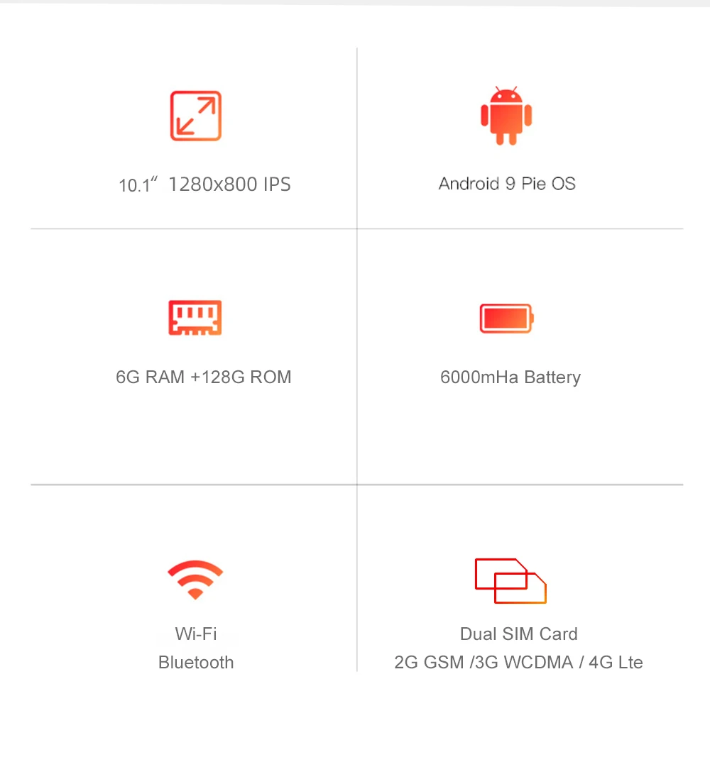 2.5D стальной экран 10,1 дюймов планшет Android 9,0 3G 4G lte телефонный звонок Восьмиядерный 8 Гб ram 128 Гб rom Bluetooth Wi-Fi планшетный ПК 10