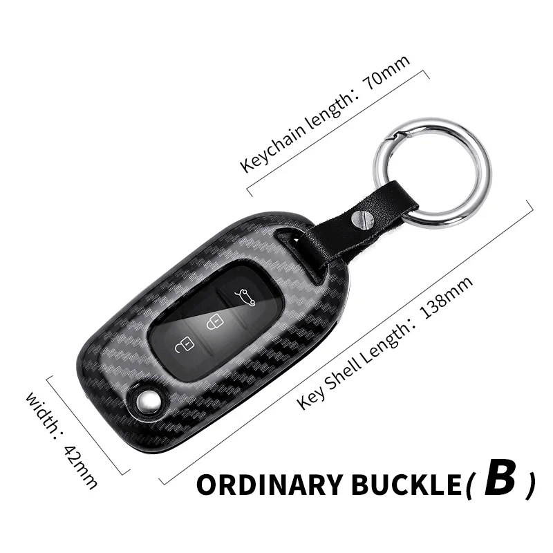 

Remote 3 buttons car key case cover for lada vesta granta for renault megane clio captur kangoo key bag shell keychain