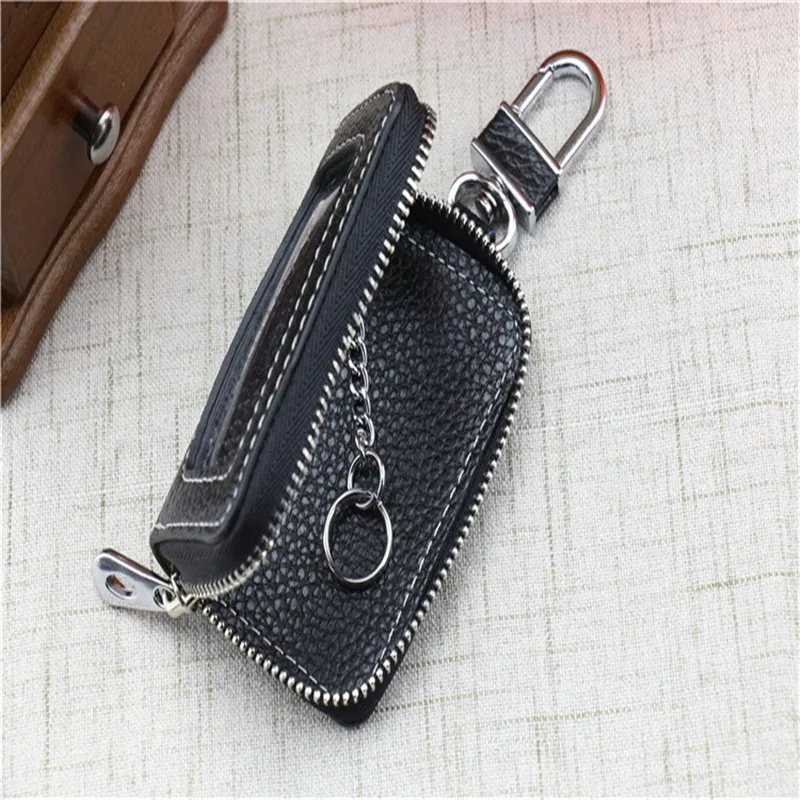 

Car Leather Key Cover Full Case keys Accessories Key Cases Accessories Protect 2021 Transparent Window Key Bag