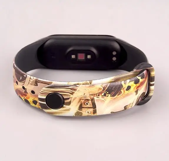 JP Anime One Piece Fire Fist Ace Watchband Replacement Band For Xiaomi Mi 5 6 Silicone Wrist Strap Miband 3 4 | Украшения и