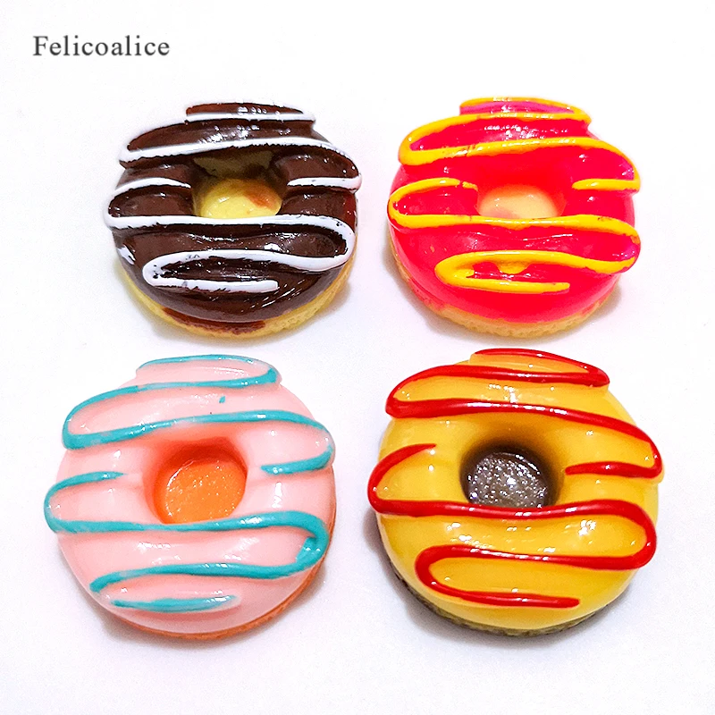 

8Pcs/lot Slime Supplies Toy New DIY Mini Resin Donuts Slime Accessories Filler For Fluffy Clear Crystal Slime