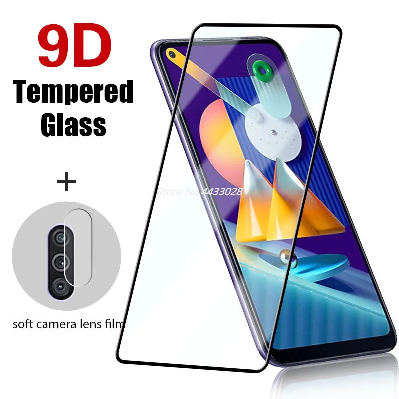 

2in1 Tempered Glass for Samsung Galaxy M21 M21S M20 Screen Protector Camera Lens Films for Samsung M11 M01 Core M01S M10S M10