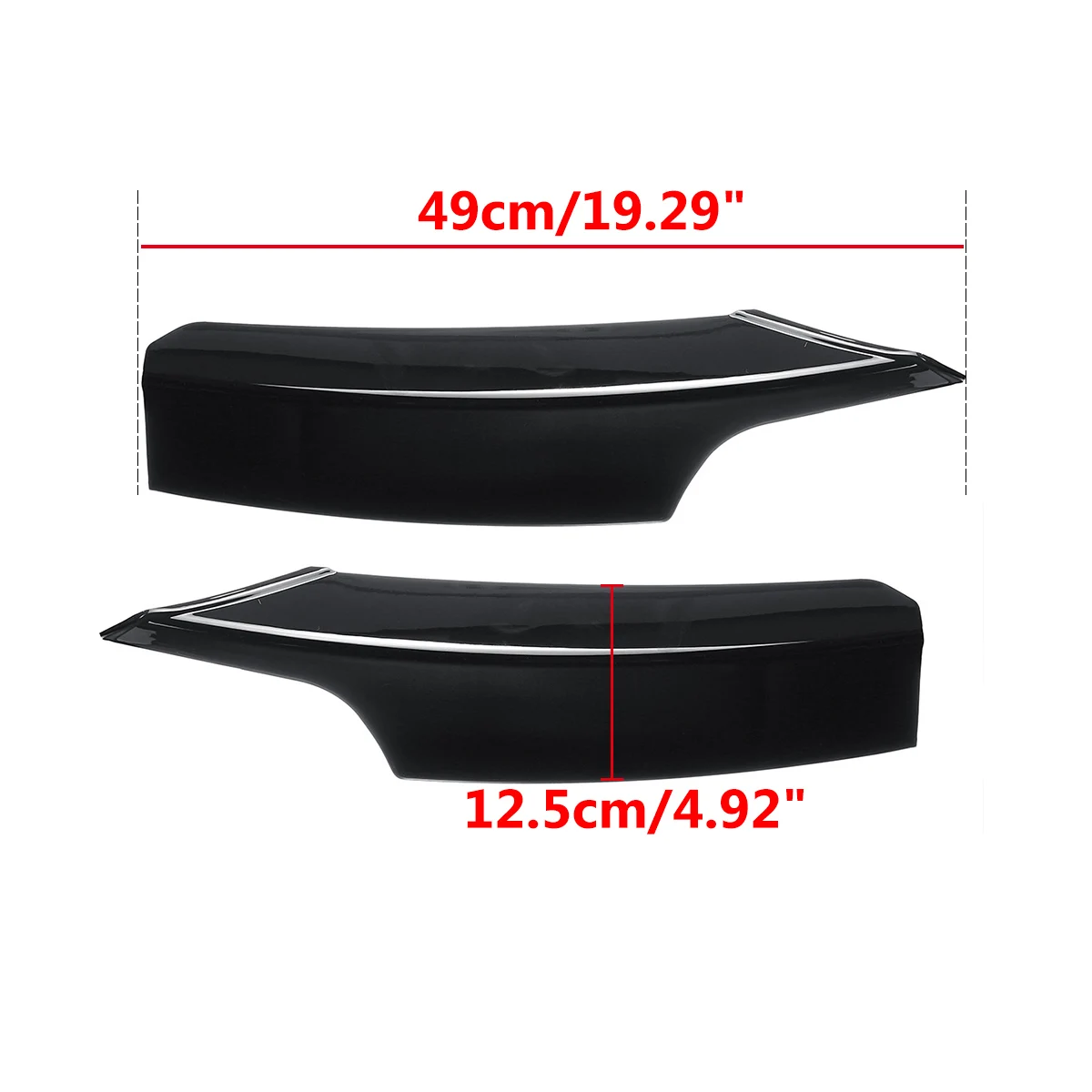 

1 Pair Glossy Black Splitter Front Bumper For BMW F30 F35 Sedan M-Tech M Sport 2012-2014