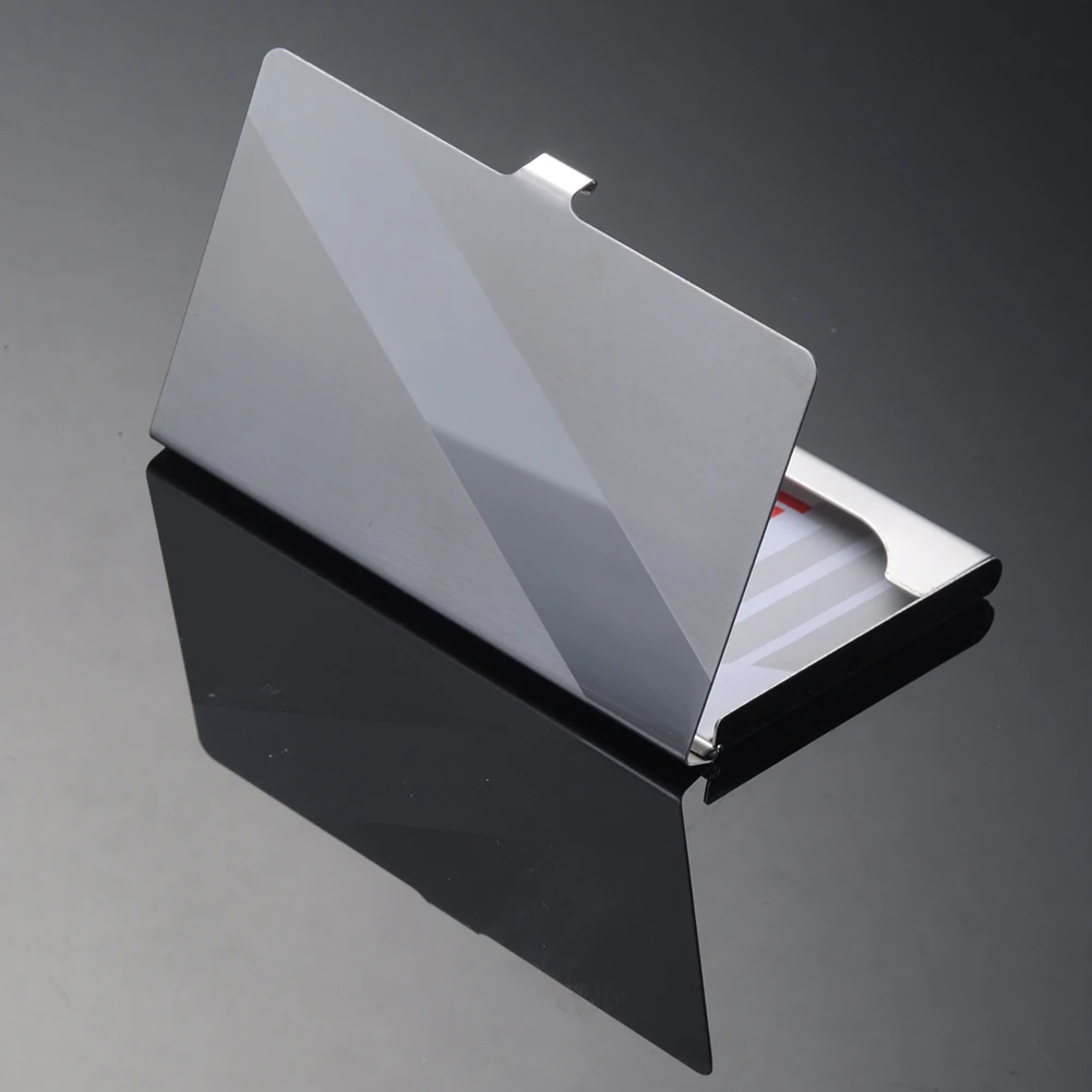 

Unisex Protection Portable Travel Storage Durable Office Table Smooth Stainless Steel Accessory Business Card Case