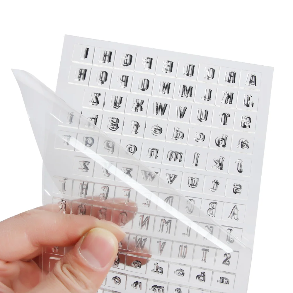 1 шт. прозрачный штамп с английским алфавитом украшение для альбома сделай сам