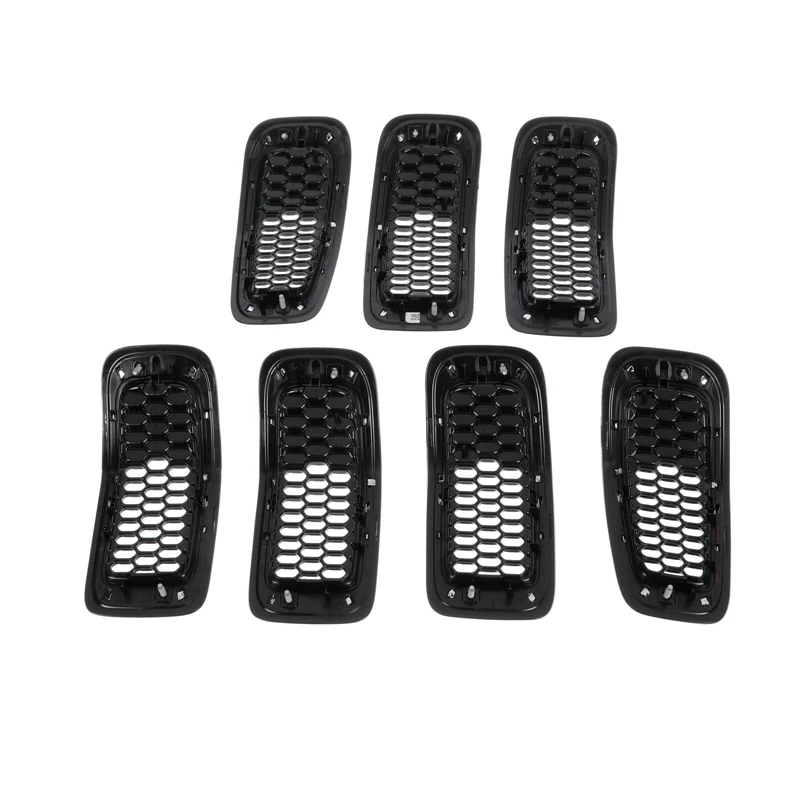 

68138335AB Front Insert Mesh Grille Trim Cover Honeycomb Grill Clip-in for Jeep Cherokee 2014-2018
