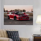 Супер крутой красный автомобиль на заказ jdm sportscar fanart Декор для гостиной домашний Настенный декор деревянная рамка тканевые плакаты