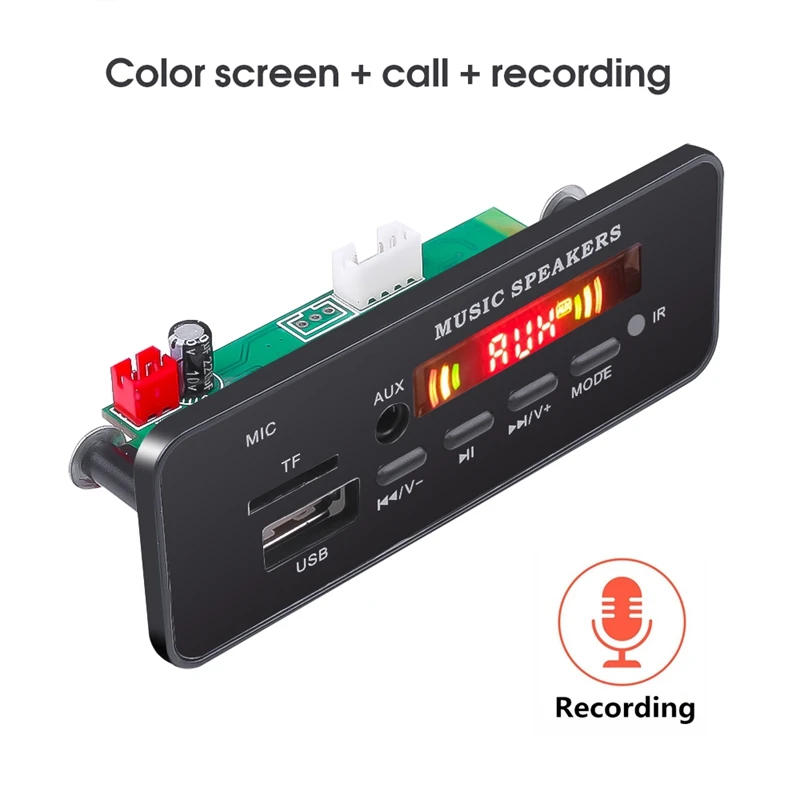 

Wireless Bluetooth 5.0 MP3 WMa Decoder Board Remote Control Player 12V USB FM AUX TF SD Card Module Car Radio MP3 Speaker