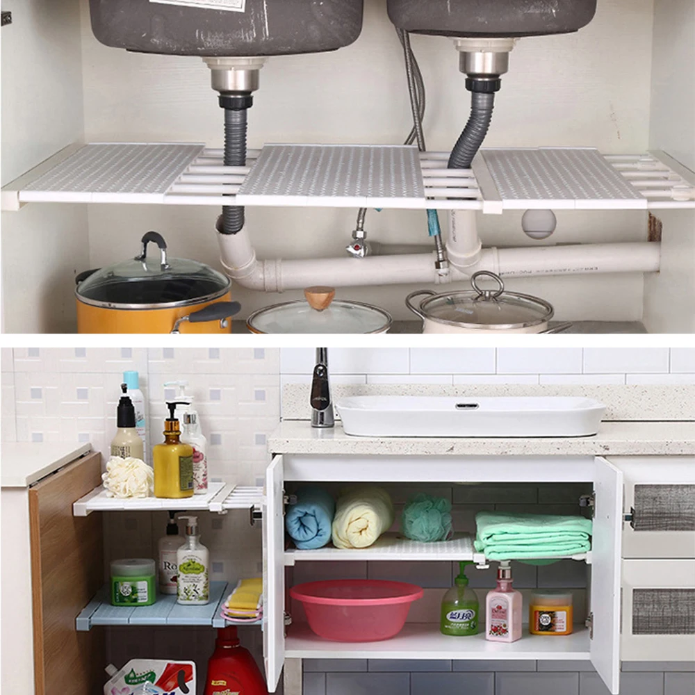 Выдвижная полка для шкафа хранения настенная кухонная компактный гардероб