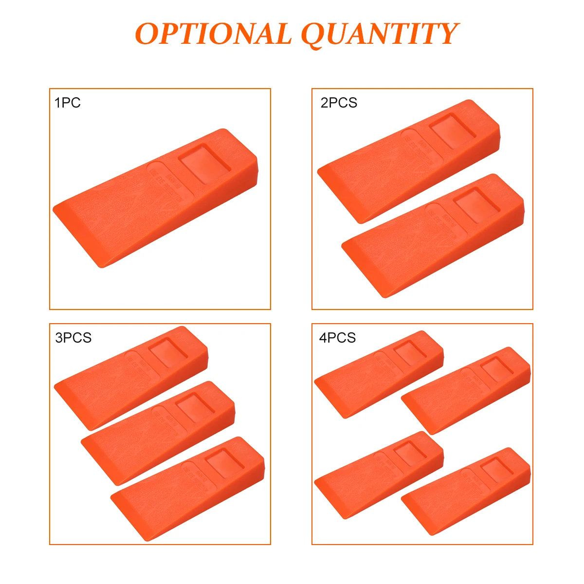 4Pcs 14cm Orange Plastic Felling Wedge Felled Chock Tree Cutting Spiked Woodcutting Tool | Дом и сад