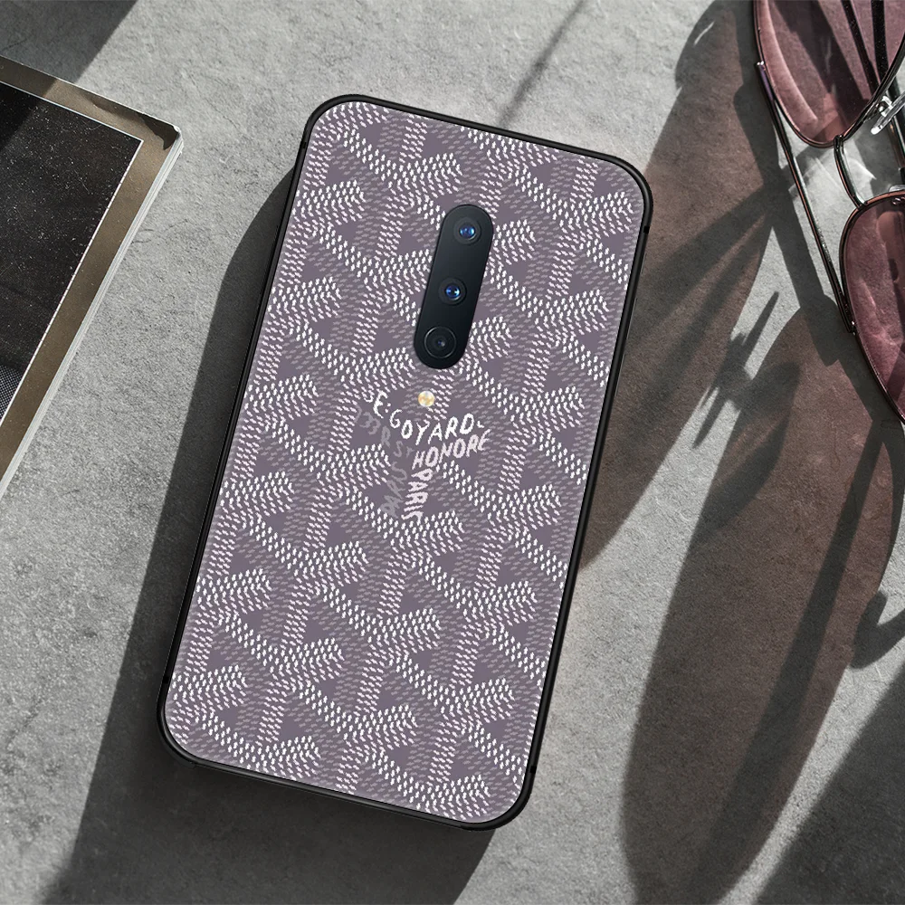 

Goyard Design Phone Case Cover Hull For 1+ Oneplus 5T 6 6T 7 7T 8 8T Pro black Back Fashion Cell Painting Prime Silicone Etui