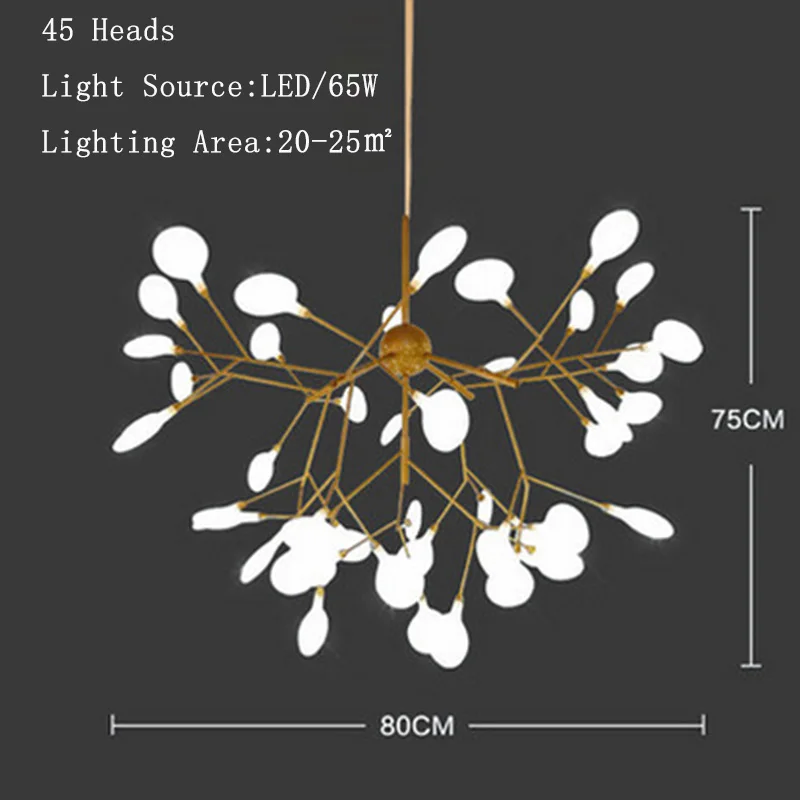 Model 4 Нордическая люстра Светлячок постмодерн Led свет творческое искусство личность лист свет вилла ресторан гостиная освещение - Цвет абажура: Model 4