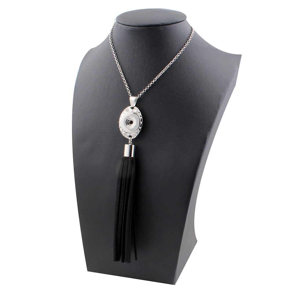 Женская подвеска для ювелирных изделий ожерелье с кнопкой 18 мм кисточкой на