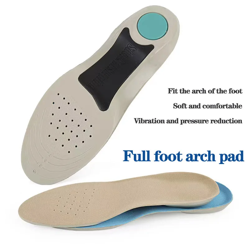 High quality arch orthopedic insole unisex breathable shock absorption comfortable fabric sports full pad