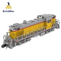 buildmoc train station high tech railway moc union pacific alco rs 2 138 model building blocks bricks train toys for children