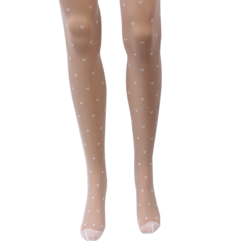 1 шт. женские нейлоновые колготки с принтом в виде сердца | Женская одежда