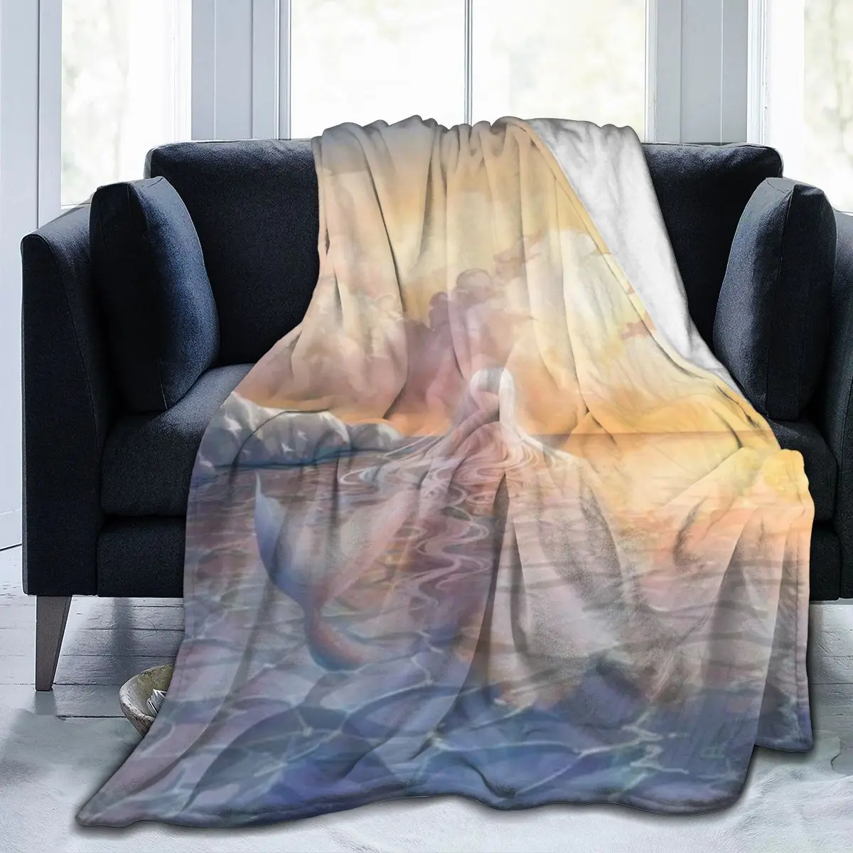 

Haikyuu Anime Seascape 3D Printing Flannel Blanket Plush Blanket Mexican Blanket Bed Blanket 3D4