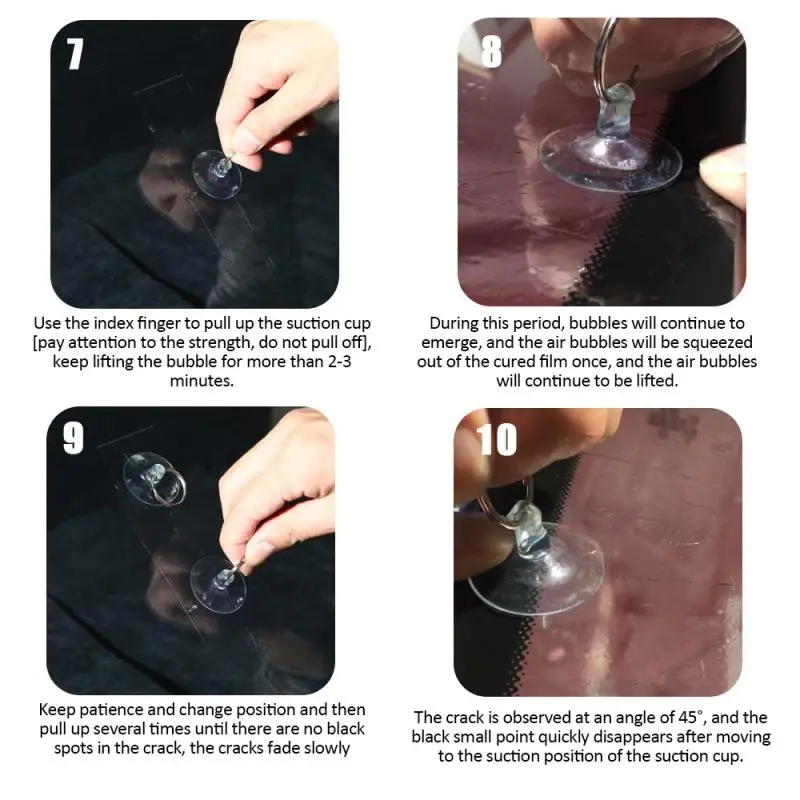 

Fluid Tipper Curing Film Repair Blade Set Car Windscreen Repair Set Windshield Crack Repair Scratch Restore Glass Repair Tool