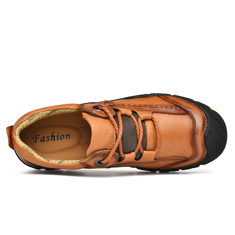 Men's Hiking Shoes Tactical Boots Genuine Leather Men Sport Outdoor Breathable Sneaker Mountain Hunting | Спорт и развлечения