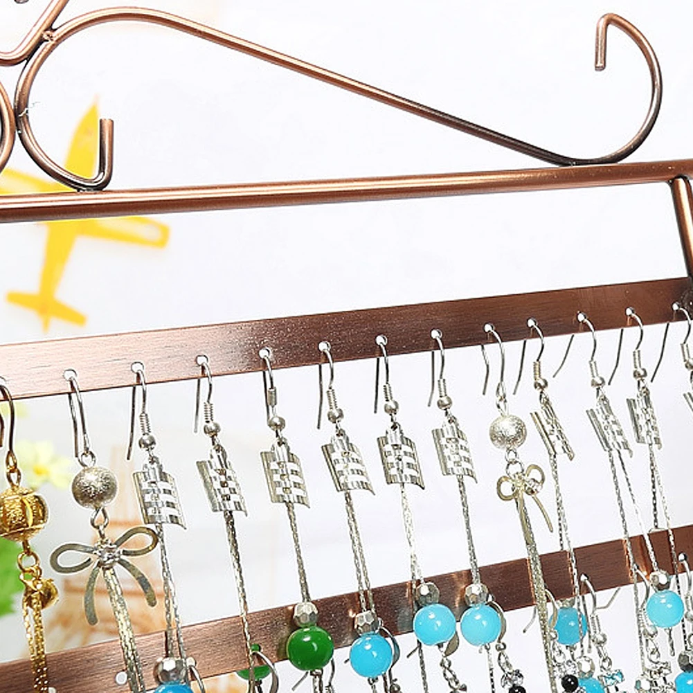 28x32cm 72 Holes Metal Earrings Holder Necklace Display Stand Jewelry Rack | Украшения и аксессуары