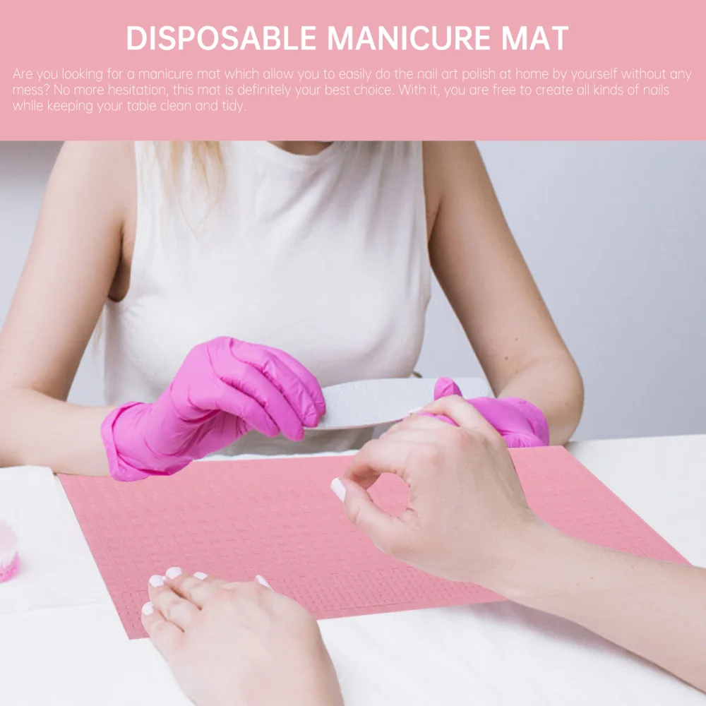 

125pcs/ Pack Disposable Nail Art Table Mat Hand Holder Pad Manicure Tool