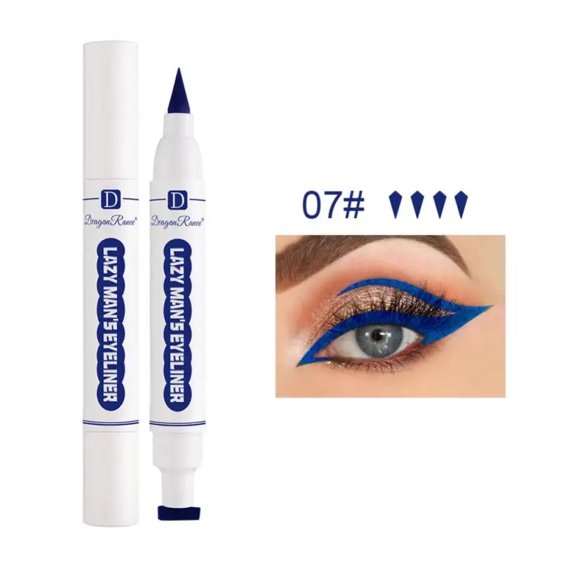 

Colorful Eyeliner Stamp Liquid Eyeliner Pencil Stamp Triangle Seal Eyeliner Waterproof Quick Dry Eye Makeup TSLM