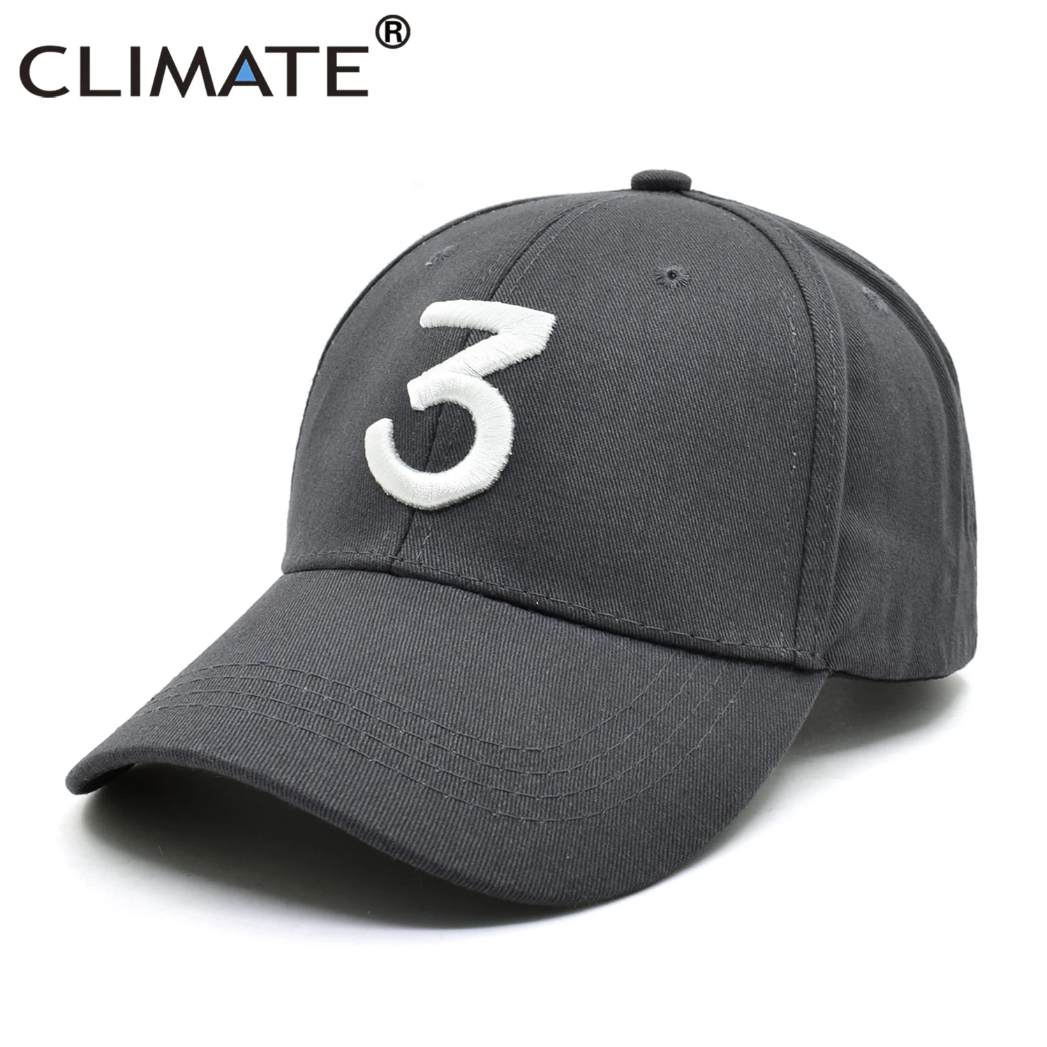 

CLIMATE Rapper Cap Men Hip Hop Baseball Cap Rapper 3 Streetwear Chance Hat Caps Black Hip Hop Snapback Hat Caps for Men