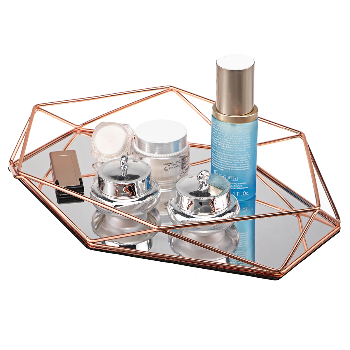 

Nordic Glass Metal Kitchen Tea Storage Tray Gold Oval Dotted Dishes Serving Plate Luxury Container Decor Tray Accessory Tray