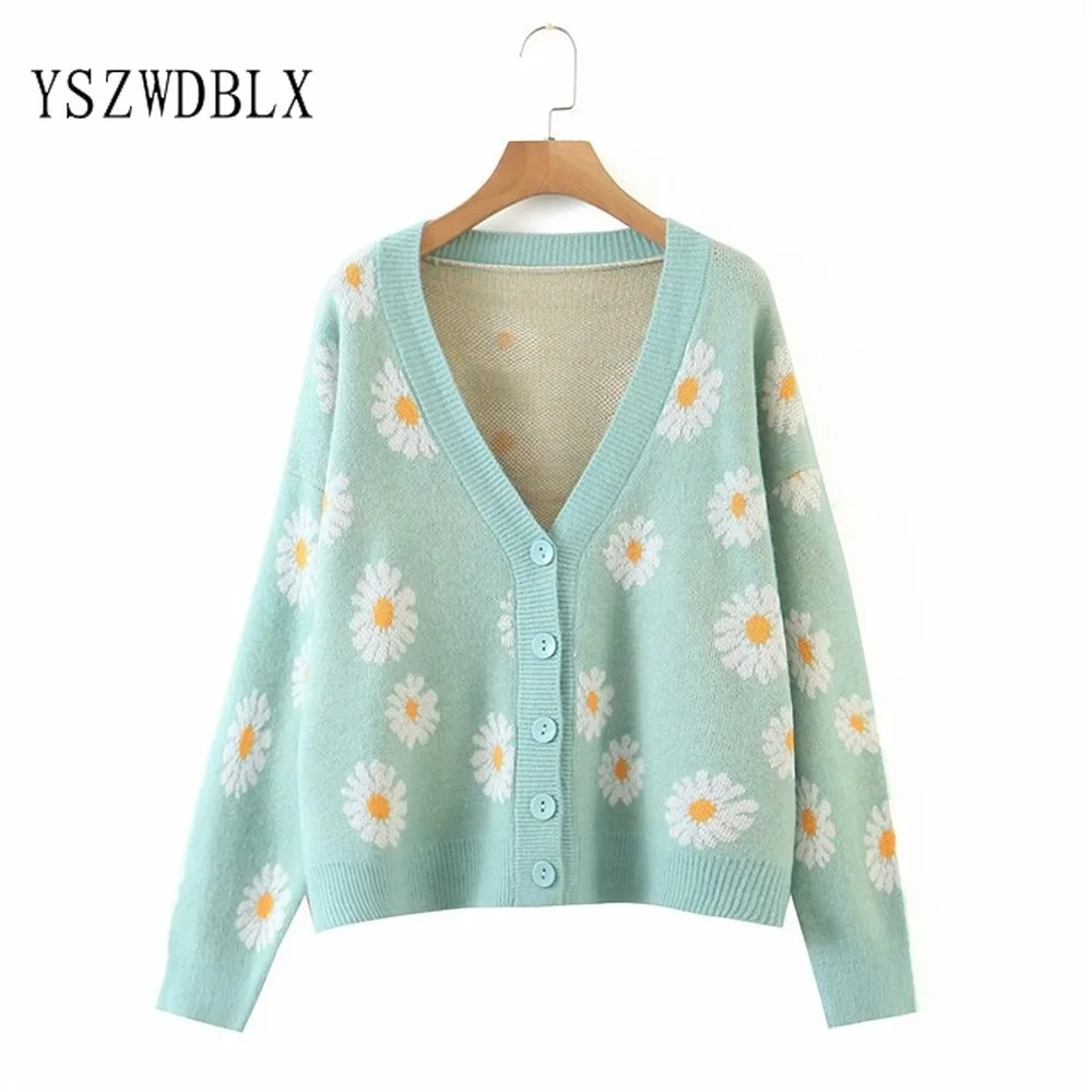 

Женский трикотажный кардиган оверсайз с длинным рукавом и V-образным вырезом