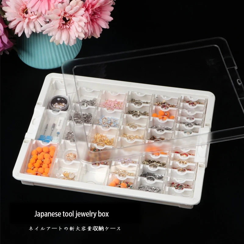 

Japanese style tool jewelry storage box container diamond painting mosaic tools accessories jewelry transparent storage box