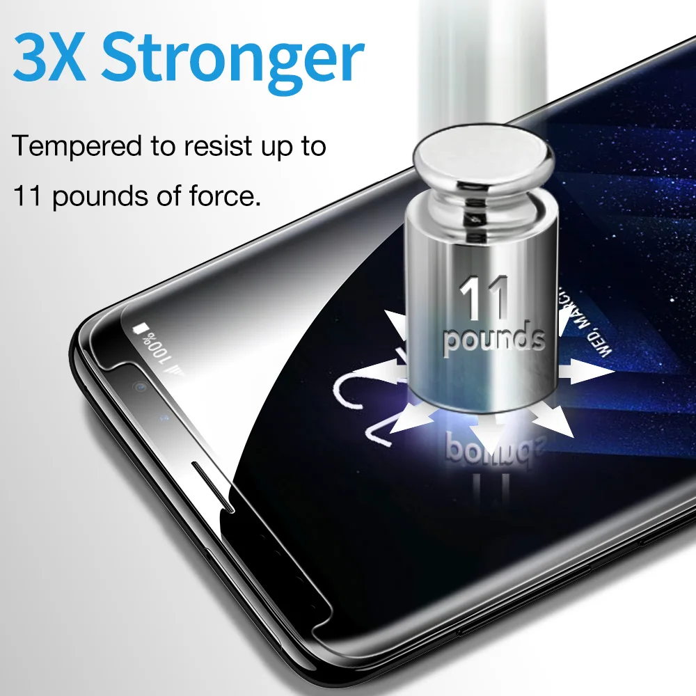 2 шт./лот ESR Защита экрана для samsung Galaxy S9 S9 Plus закаленное стекло 9H 3D полуполное покрытие изогнутая защитная пленка