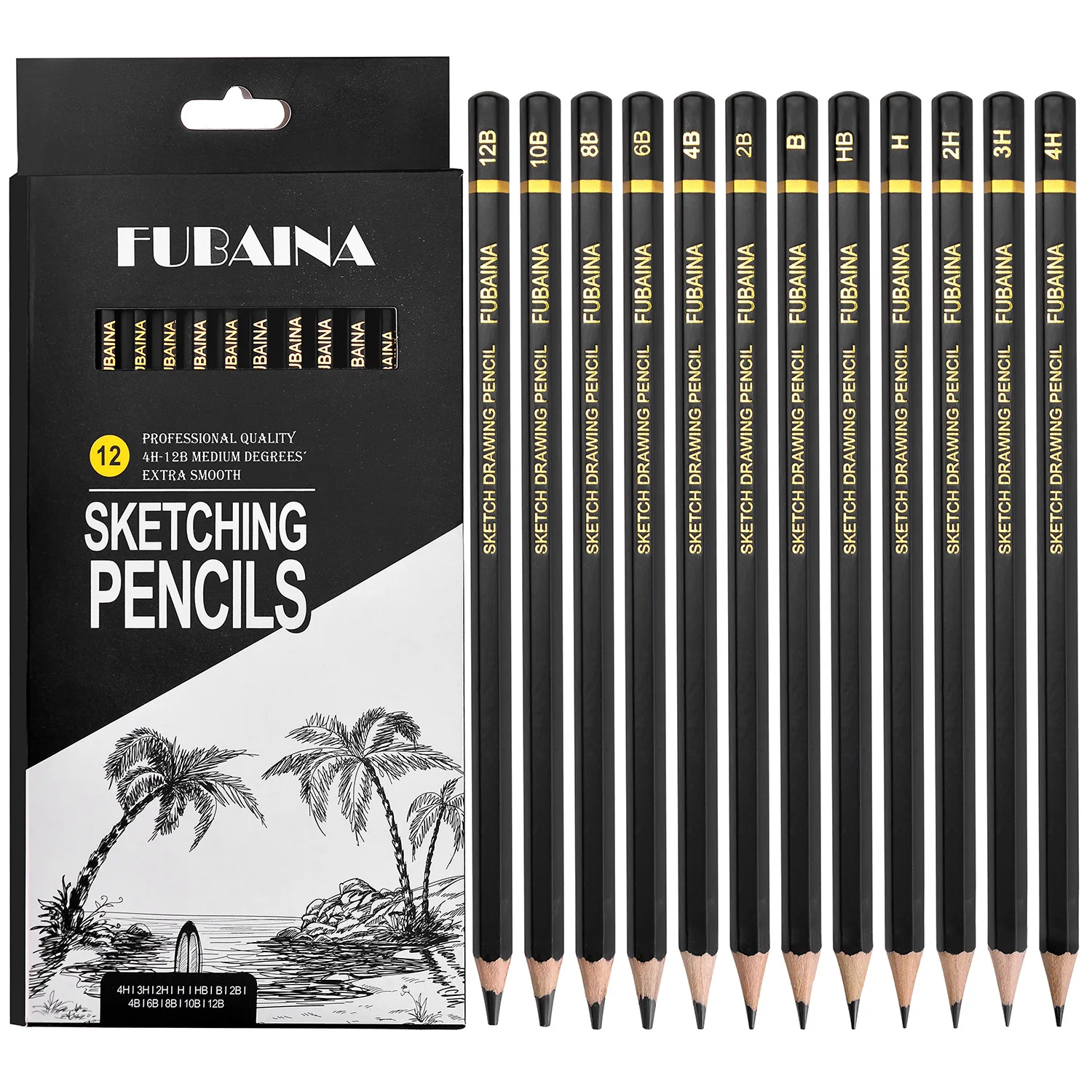 

12pcs/box 2H-12B sketch pencil Professional painting pen set Art Student practice pen Art pen for children School supplies gifts