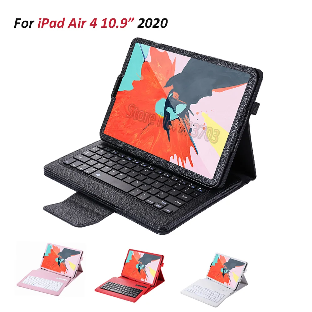 

Чехол с Bluetooth-клавиатурой для iPad Air 4 2020, чехол с зернистой фактурой для планшета, чехол со съемной клавиатурой