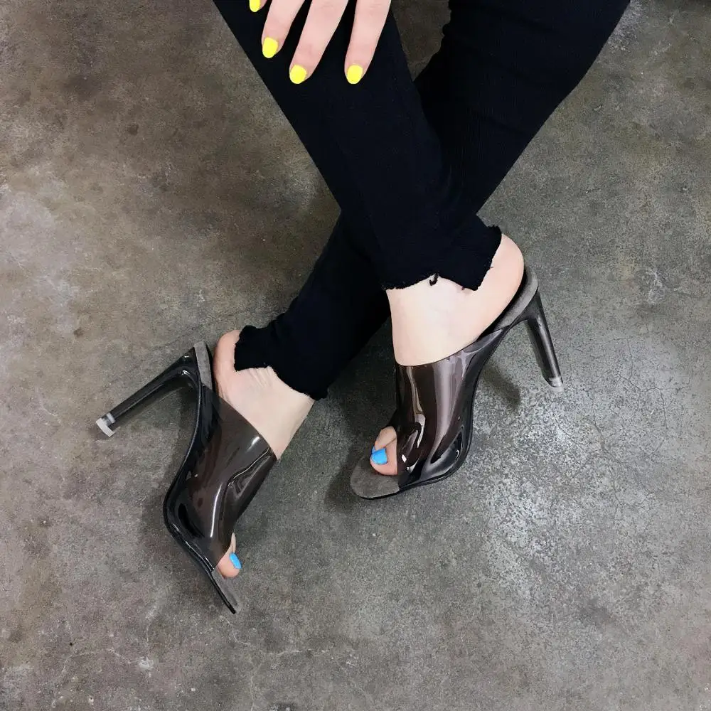 Сандалии женские на высоком каблуке пикантные Босоножки с открытым носком