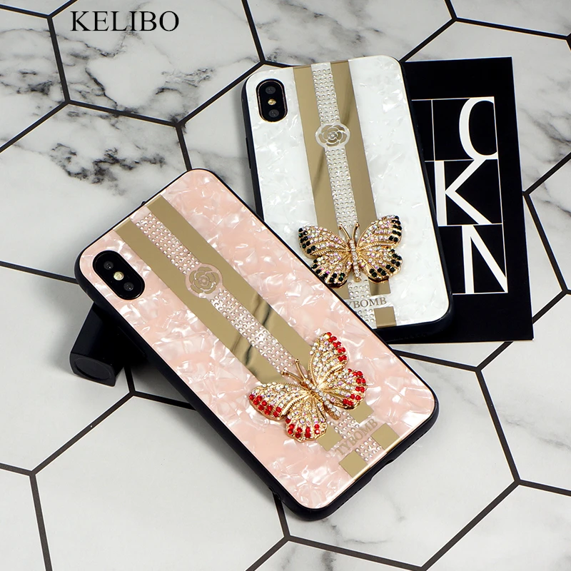 Роскошный креативный зеркальный Модный 3D чехол для iPhone 11 Pro X XR XS MAX 6 6s 7 8