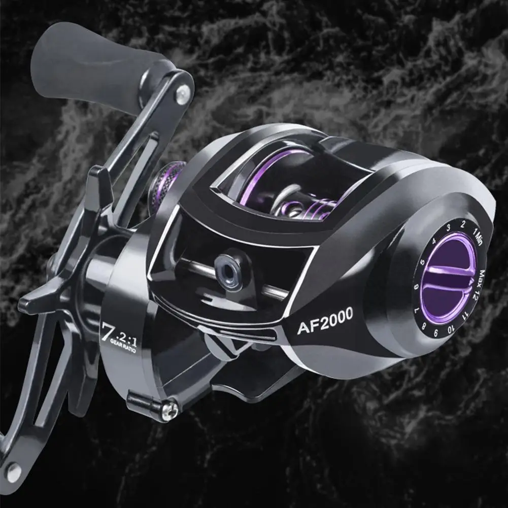 7.2:1 Fishing Reel Bait Casting Reel Line Spool Saltwater Power Accessories Area Fishing Freshwater Aluminium Casting F6Q3