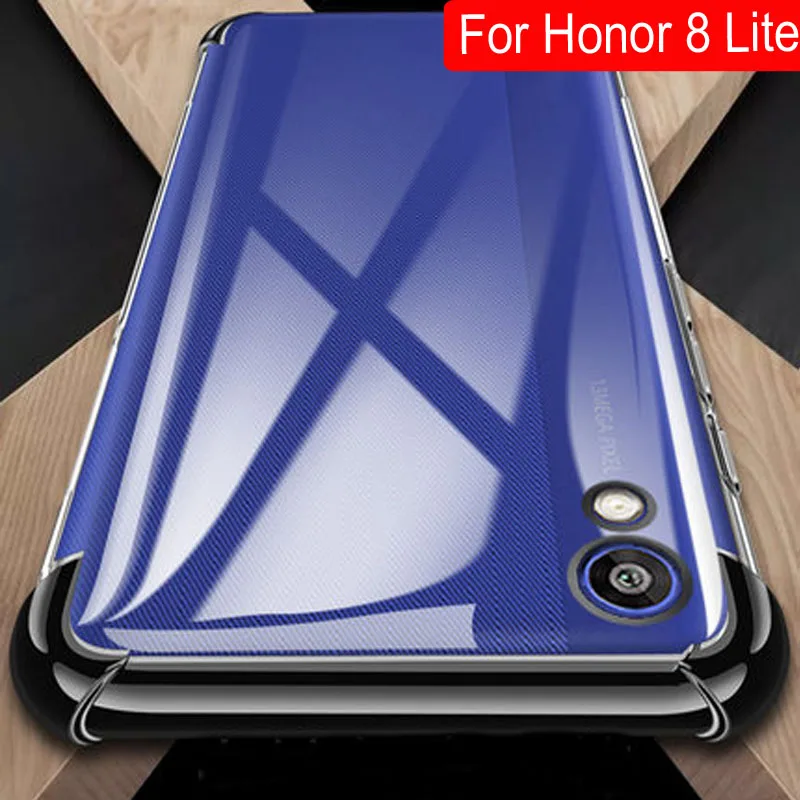 

Чехол-Подушка красного цвета для Huawei Honor 8 Lite, чехол-буфер с полной защитой для Huawei Honor 8 Lite, Противоударная задняя крышка из ТПУ